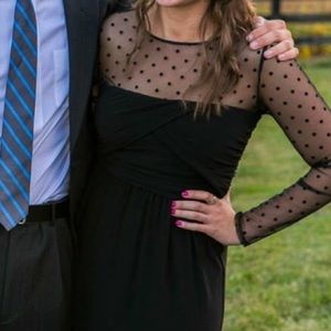 Eliza J Long Sleeve Black Dress